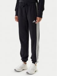 Adidas Spodnie dresowe Essentials 3-Stripes JD5302 Czarny Regular Fit. Czarne spodnie dresowe damskie Adidas, bez wzorów, z bawełny. Za 159.99 zł.