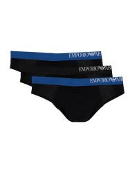 Emporio Armani Slipy "3 Pack" | 111734 2F728 | Mężczyzna | Czarny. Czarne slipki męskie Emporio Armani, m, bez wzorów, z bawełny. W wyprzedaży za 149.00 zł.