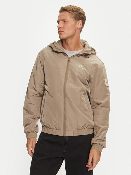 Calvin Klein Jeans Kurtka przejściowa Harrington J30J325596 Beżowy Regular Fit. Brązowe kurtki męskie Calvin Klein Jeans, m, bez wzorów, z jeansu, bez kaptura. Za 479.99 zł.