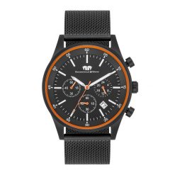 Rhodenwald & Söhne Chronograf Goodwill Czarny Stal nierdzewna Czarny Zegarki męskie 1 ct Męskie. Czarne, analogowe zegarki męskie Rhodenwald & Söhne, z aplikacjami, z koronki, z mosiądzu. Za 719.99 zł.