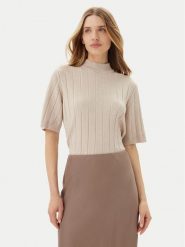 Bruuns Bazaar Sweter Anemones BBW4521 Beżowy Regular Fit. Brązowe swetry nierozpinane damskie Bruuns Bazaar, s, bez wzorów, z wiskozy, bez kołnierzyka, bez ramiączek. Za 289.99 zł.