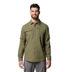 COLUMBIA Koszula męska Skien Valley Long Sleeve Shirt stone green-XL. Zielone koszule męskie Columbia, m, bez wzorów, z materiału, bez kołnierzyka, bez ramiączek. Za 284.00 zł.