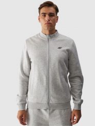 4F Bluza bejsbolówka bomberka męska - szara M. Szare bluzy męskie 4F, m, bez wzorów, z bawełny, sportowe, bez kaptura. Za 149.99 zł.