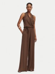 Weekend Max Mara Kombinezon Tropico 2615641012 Brązowy ciemny Regular Fit. Brązowe sukienki damskie Weekend Max Mara, xs, bez wzorów, z wiskozy, bez kołnierzyka, bez ramiączek. Za 1,419.00 zł.