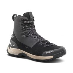 Damskie buty trekkingowe Salewa Puez Winter Mid Ptx. Szare obuwie trekkingowe damskie Salewa, z materiału, bez zapięcia. Za 912.50 zł.