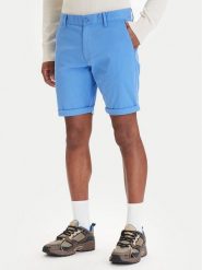 Tommy Jeans Szorty materiałowe Scanton DM0DM22852 Niebieski Slim Fit. Niebieskie szorty męskie Tommy Jeans, bez wzorów, z bawełny. Za 260.99 zł.