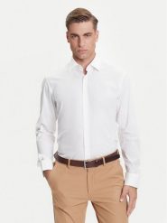 BOSS Koszula H-Joe 50545075 Biały Regular Fit. Białe koszule męskie Boss, m, bez wzorów, z bawełny, biznesowe, bez kołnierzyka, bez ramiączek. Za 409.99 zł.