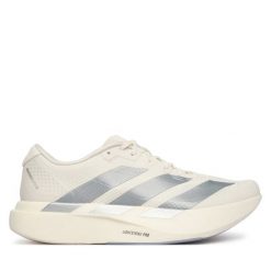 Buty do biegania adidas. Białe obuwie sportowe damskie Adidas, bez wzorów, bez zapięcia, do biegania. Za 649.99 zł.