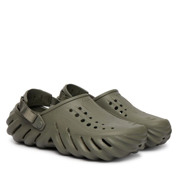 Klapki Crocs. Zielone klapki męskie Crocs, bez wzorów, bez zapięcia. Za 319.99 zł.