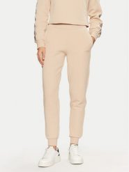 Guess Bluza V3BQ16 KB3P2 Beżowy Regular Fit. Brązowe bluzy damskie Guess, xs, z aplikacjami, z bawełny, bez ramiączek, bez kaptura. Za 229.99 zł.