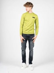 Plein Sport Sweter "Merino" | MPPS90132 | Mężczyzna | Zielony. Zielone swetry męskie Plein Sport, m, bez wzorów, z wełny, sportowe, bez kołnierzyka, bez ramiączek. W wyprzedaży za 449.00 zł.