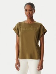 Emporio Armani T-Shirt EW000616 AF20243 U7016 Zielony. Zielone t-shirty damskie Emporio Armani, xl, bez wzorów, z wiskozy, bez kołnierzyka, bez ramiączek. Za 297.99 zł.