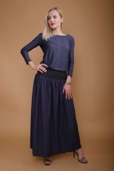 Sukienka Cicha Woda. Sukienki damskie Hultaj Polski, na co dzień, l, bez wzorów, z bawełny, bez kołnierzyka, bez ramiączek, maxi, proste. Za 299.00 zł.