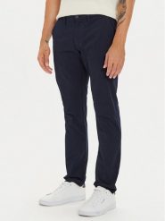 S.Oliver Spodnie materiałowe 2150222 Granatowy Regular Fit. Niebieskie spodnie materiałowe męskie S.Oliver, bez wzorów, z bawełny. Za 149.99 zł.