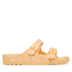 Klapki Scholl. Brązowe klapki damskie Scholl, bez wzorów, bez obcasa, bez zapięcia. Za 184.99 zł.