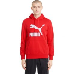 Bluza z kapturem Puma Classics Logo, Mężczyźni. Czerwone bluzy męskie Puma, m, bez wzorów, z bawełny, z kapturem, na fitness i siłownię. Za 390.00 zł.