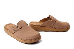 INBLU ED-24 P30 coral, klapki damskie. Brązowe klapki damskie Inblu, na lato, bez wzorów, ze skóry, bez obcasa, bez zapięcia. Za 95.99 zł.