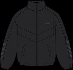 Hummel hmlARCHIVE Kurtka na zamek z 100% poliestru z recyklingu CZARNA. Czarne kurtki męskie Hummel, l, bez wzorów, z materiału, sportowe, bez kaptura. Za 287.00 zł.