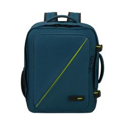 Zwykły plecak American Tourister M. Niebieskie plecaki męskie American Tourister, bez wzorów, z materiału. Za 229.99 zł.