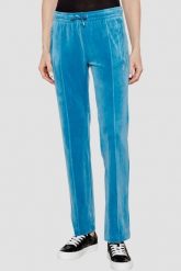 JUICY COUTURE Niebieskie damskie spodnie z cyrkoniami Tina, Rozmiar XS. Niebieskie spodnie dresowe damskie Juicy Couture, bez wzorów, z dresówki. W wyprzedaży za 188.99 zł.