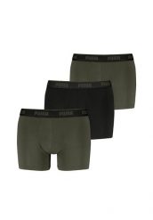 1579 Bokserki męskie 3-pack zielono-czarne L. Zielone bokserki męskie Puma, bez wzorów, z bawełny. Za 130.99 zł.