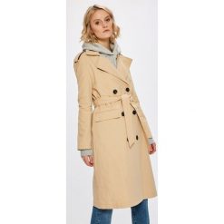 Tommy Jeans - Płaszcz. Płaszcze damskie Tommy Jeans, m, bez wzorów, z bawełny, klasyczne, bez kołnierzyka, bez kaptura. W wyprzedaży za 639.90 zł.