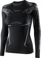 Brubeck LS15690 Bluza damska DRY czarny/grafitowy S. Czarne bielizna sportowa damska Brubeck, s, bez wzorów, bez ramiączek, bez kaptura. Za 185.58 zł.