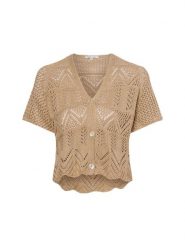 Marie Lund Kardigan Kobiety Bawełna beżowy, XL. Brązowe kardigany damskie Marie Lund, xl, bez wzorów, z bawełny, eleganckie, bez kołnierzyka. Za 139.95 zł.