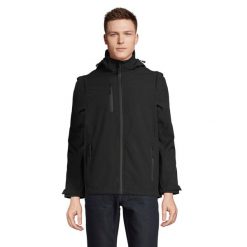 Kurtka Soft Shell Dla Dorosłych Unisex Falcon 3 W 1. Czarne kurtki męskie SOL'S, m, bez wzorów, sportowe, bez kaptura. Za 499.99 zł.