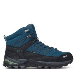 Trekkingi CMP. Niebieskie buty zimowe męskie CMP, bez wzorów, bez obcasa, bez zapięcia. Za 529.99 zł.