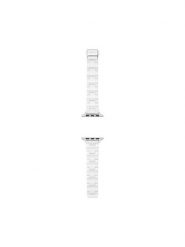 Fossil Wymienny pasek do zegarka Apple Watch S380005 Srebrny. Szare paski damskie FOSSIL, bez wzorów. Za 359.99 zł.