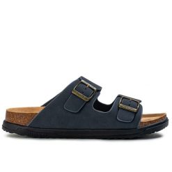 Klapki męskie Wrangler BELVILLE SLIDER MEN LOW. Brązowe klapki męskie Wrangler, bez wzorów, z materiału, bez zapięcia. Za 139.00 zł.