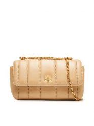 Tory Burch Torebka Kira Mini Flap Bag 142567 Beżowy. Brązowe torebki do ręki damskie Tory Burch, bez wzorów, ze skóry, bez dodatków. Za 1,259.00 zł.