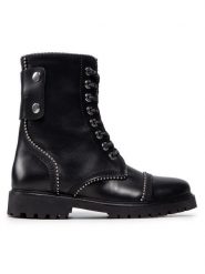 Zadig & Voltaire Trzewiki Joe WKAA1730F Czarny. Czarne botki damskie Zadig & Voltaire, bez wzorów, ze skóry, bez obcasa, na płaskiej podeszwie, bez zapięcia. Za 2,309.00 zł.