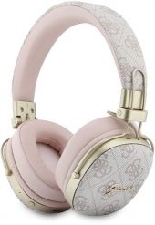 Słuchawki Guess Nauszne Bluetooth ENC Metal 4G Script Logo różowy. Czerwone słuchawki bezprzewodowe Guess. Za 164.98 zł.