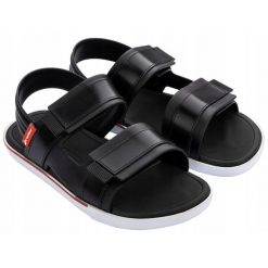 Sandały dla mężczyzn Rider SPIN PAPETE. Czarne buty zimowe męskie Rider, bez wzorów, bez obcasa, bez zapięcia. Za 129.99 zł.