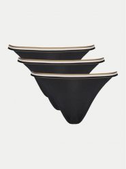 BOSS Komplet 3 par stringów 50535239 Czarny. Czarne majtki damskie Boss, z materiału. Za 129.99 zł.