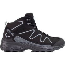 Wysokie sznurowane buty trekkingowe męskie DK czarne. Czarne trekkingi męskie z materiału, bez zapięcia. Za 227.37 zł.