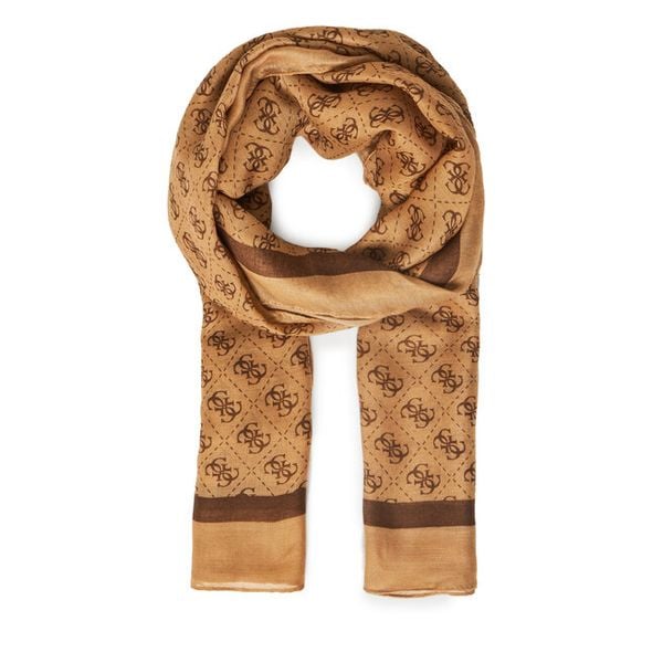 Szal Guess. Brązowe szaliki damskie Guess, z aplikacjami. Za 159.99 zł.