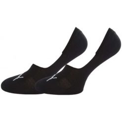 Skarpety Puma Footie 2P 01. Czarne skarpetki damskie Puma, bez wzorów, z bawełny. Za 42.99 zł.
