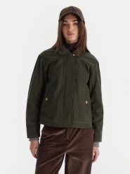 Hunter Kurtka przejściowa Leith HARW0065251 Zielony Oversize. Zielone kurtki damskie Hunter, xs, bez wzorów, z bawełny, bez kaptura. Za 999.99 zł.
