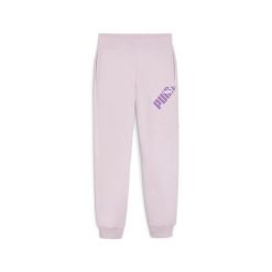Spodnie Puma Power Tr. Fioletowe spodnie dresowe damskie Puma, bez wzorów, sportowe, długie. Za 152.99 zł.