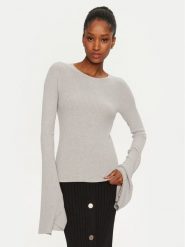 Kontatto Sweter 3M0116N AI253M01 Szary Slim Fit. Szare swetry nierozpinane damskie Kontatto, m, bez wzorów, z syntetyku, bez kołnierzyka, bez ramiączek. Za 239.99 zł.