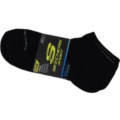 Skarpetki sportowe męskie 6pk Terry No Show. Czarne skarpety męskie Skechers, bez wzorów, z materiału. Za 59.99 zł.