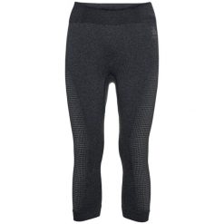 Legginsy damskie Odlo BL BOTTOM 3/4 PERFORMANCE WARM ECO. Czarne legginsy damskie ODLO, bez wzorów. Za 339.99 zł.