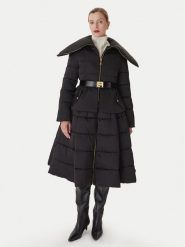 Elisabetta Franchi Płaszcz zimowy PI-86Z-56E2-V790 Czarny Regular Fit. Czarne płaszcze damskie Elisabetta Franchi, na zimę, bez wzorów, z syntetyku, bez kołnierzyka, bez kaptura. Za 3,429.00 zł.