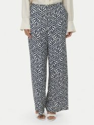 Vero Moda Spodnie materiałowe Josie 10303759 Granatowy Wide Leg. Niebieskie spodnie materiałowe damskie Vero Moda, bez wzorów, z materiału. Za 139.99 zł.