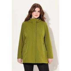 Damskie Kurtka softshell HYPRAR wodoodporna odpinany kaptur. Zielone kurtki sportowe damskie Ulla Popken, plus size, bez wzorów, z elastanu, bez ramiączek, bez kaptura, trekkingowe. Za 584.99 zł.