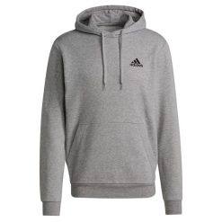 Bluza adidas Essentials Fleece M H12213. Czarne bluzy męskie Adidas, m, bez wzorów, sportowe, bez ramiączek, bez kaptura. Za 182.00 zł.