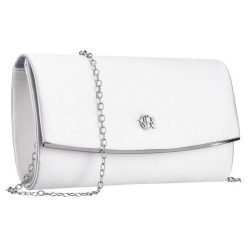 Kopertówka damska wykonana w srebrnym kolorze, zawieszona na srebrnym łańcuszku Rovicky R-XS028-3. Szare torebki wizytowe damskie ROVICKY, bez wzorów, z syntetyku, bez dodatków. Za 54.99 zł.